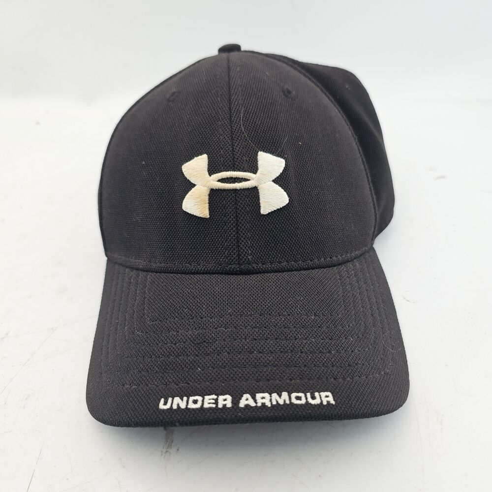 Under Armor Fitted Baseball Cap Medium Large Black